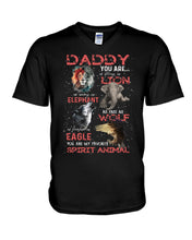 Load image into Gallery viewer, Daddy You Are As Strong As Lion Trending Gift For Animal Lovers Guys V-Neck
