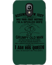 Load image into Gallery viewer, A Spoiled Wife Of An October Grumpy Old Man Birthday Meaningful Gift Phone case
