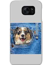 Load image into Gallery viewer, Australian Shepherd In Denim Pocket Gift For Dog Lovers Phone case

