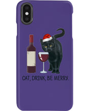 Load image into Gallery viewer, Cat Drink And Be Merry Meaningful Gift For Women Phone case
