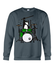 Load image into Gallery viewer, Funny Cat Playing Drums Great Gift For Cat Lovers Sweatshirt
