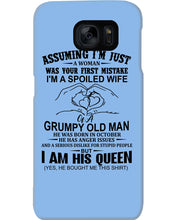 Load image into Gallery viewer, A Spoiled Wife Of An October Grumpy Old Man Birthday Meaningful Gift Phone case
