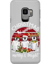 Load image into Gallery viewer, Penguin Christmas Merry And Bright Gift For Penguin Lovers Phone case
