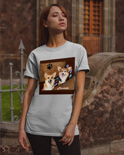 Load image into Gallery viewer, Corgi Paws Pattern Dog Mom Custom Name Gift For Manada Guys Tee
