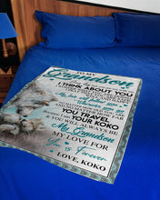 Load image into Gallery viewer, Best Gift For Grandson You Will Always Be My Grandson Fleece Blanket
