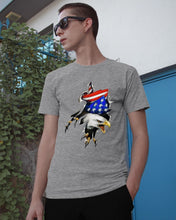 Load image into Gallery viewer, Eagle Giant Scratch USA Flag Gift For Women Guys Tee
