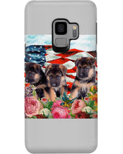 Load image into Gallery viewer, American Flag Sky Flower German Shepherd Gift For Dog Lovers Phone case

