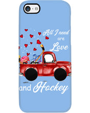 Load image into Gallery viewer, All I Need Are Love And Hockey Gift For Hockey Players Phone case
