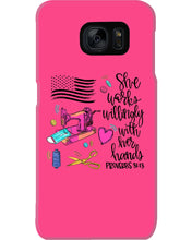 Load image into Gallery viewer, She Works Willingly With Her Hands Gift For Sew Lovers Phone case
