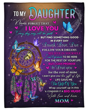 Load image into Gallery viewer, Dreamcatcher With Purple Feather Mom Gift For Daughter Believe In Yourself Fleece Blanket
