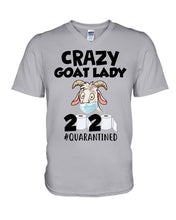 Load image into Gallery viewer, Crazy Goat Lady 2020 Quarantined Gift For Goat Lovers Guys V-Neck
