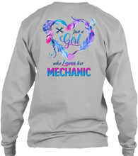 Load image into Gallery viewer, Vintage Funny Just A Girl Who Loves Her Mechanic Unisex Long Sleeve
