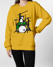 Load image into Gallery viewer, Funny Cat Playing Drums Great Gift For Cat Lovers Sweatshirt
