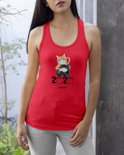 Load image into Gallery viewer, 2020 The Year When Shit Got Real Trending For Cat Lovers Ladies Flowy Tank
