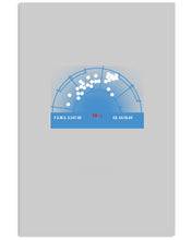 Load image into Gallery viewer, Pinpoint The Location In The Space Blue Vertical Poster

