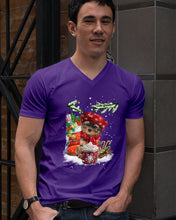 Load image into Gallery viewer, Yorkshire Terrier Loves Drinking Hot Latte Gift For Dog Lovers Guys V-Neck
