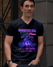 Load image into Gallery viewer, Wings Gift For Angel Grandpa Half Of My Heart Is In Heaven Guys V-Neck
