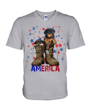 Load image into Gallery viewer, Rottweiler Shoes Armerican Army Gift For Dog Lovers Guys V-Neck
