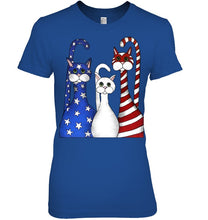 Load image into Gallery viewer, Cat Happy America  Independence's Day Special Custom Design Ladies Tee
