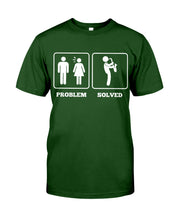 Load image into Gallery viewer, Vintage Funny Problem And Solved Gift For Saxophone Musicians Guys Tee
