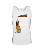 Load image into Gallery viewer, German Shepherd Beer And Your Opinion Gift For Dog Lovers Unisex Tank Top
