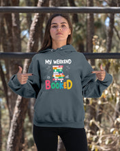 Load image into Gallery viewer, Vintage Funny My Weekend Booked Gift For Book Lovers Hoodie

