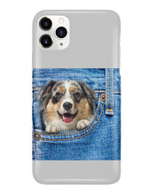 Load image into Gallery viewer, Australian Shepherd In Denim Pocket Gift For Dog Lovers Phone case
