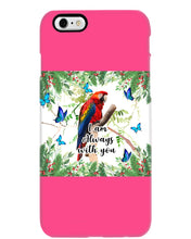 Load image into Gallery viewer, Scarlet Macaw With Butterflies I Am Always With You Gift For Lover Phone case
