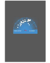 Load image into Gallery viewer, Pinpoint The Location In The Space Blue Vertical Poster
