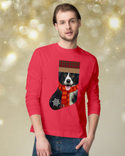 Load image into Gallery viewer, Santa Border Collie In Stock Gift For Dog Lovers Unisex Long Sleeve
