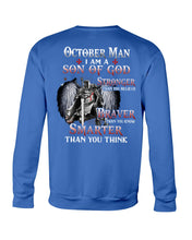 Load image into Gallery viewer, October Man Son Of God Birthday Meaningful Gift For Men Sweatshirt

