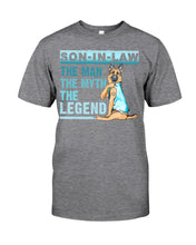 Load image into Gallery viewer, Gift For Son-In-Law The Man The Myth The Legend Trending Guys Tee
