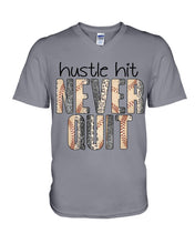 Load image into Gallery viewer, Baseball Hustle Hit Never Quit Gift For Lovers Guys V-Neck
