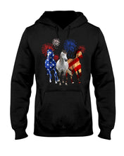 Load image into Gallery viewer, Lovely Phone Case Horse Freedom Firework Gift For Horse Lovers Hoodie
