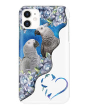 Load image into Gallery viewer, Magical Gray Couple African Parrot Gift For Bird Lovers Phone case
