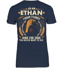 Load image into Gallery viewer, Custom Name Gift I Have Three Sides As An Ethan Ladies Tee
