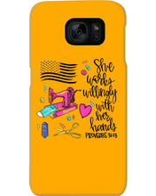 Load image into Gallery viewer, She Works Willingly With Her Hands Gift For Sew Lovers Phone case
