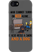 Load image into Gallery viewer, A Man Loves Beer And Dachshund Gift For Dog Lovers Phone case
