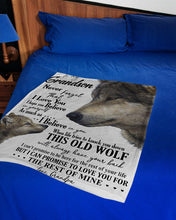 Load image into Gallery viewer, Grandpa Gift For Grandson Never Forget That I Love You Fleece Blanket

