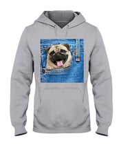 Load image into Gallery viewer, baby Pug In Denim Pocket Gift For Dog Lovers Hoodie
