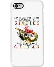 Load image into Gallery viewer, Never Underestimate A 60 Year Old Man Can Play A Guitar Phone case
