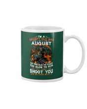 Load image into Gallery viewer, August Grumpy Old Man Will Just Shoot You For Birthday Gift Mug
