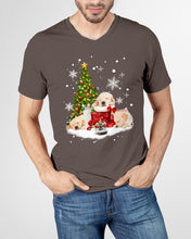 Load image into Gallery viewer, Funny Golden Retrievers Sleep In Red Boots Gift For Dog Lovers Guys V-Neck
