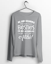 Load image into Gallery viewer, Me And Grandma Are More Than Besties Custom Gift For Family Unisex Long Sleeve

