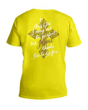 Load image into Gallery viewer, July Girl I May Not Be Perfect But Jesus Thinks I'm To Die For Guys V-Neck
