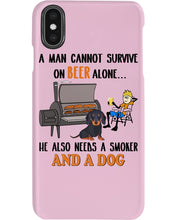 Load image into Gallery viewer, A Man Loves Beer And Dachshund Gift For Dog Lovers Phone case
