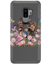 Load image into Gallery viewer, German Wirehaired Pointer With Peonies Gift For Dog Lovers Phone case
