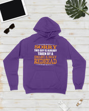 Load image into Gallery viewer, Sorry This Guy Is Already Taken By A Smart And Sexy Redhead Gift For Men Hoodie
