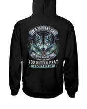Load image into Gallery viewer, Wolf I'm A January Guy If You Pick Me Birthday Gift Hoodie
