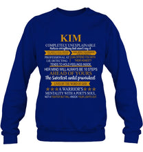 Load image into Gallery viewer, Kim Custom Name Gift A Warrior's Mentality With A Poet's Soul Sweatshirt
